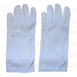 Gants maçonniques blancs pur coton – Taille 6 ½