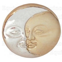 Pin's maçonnique – Lune et soleil 3D